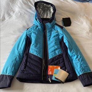 Phenix Two-Tone Blue Women’s Puffer Jacket Size 6 (EUR 36)